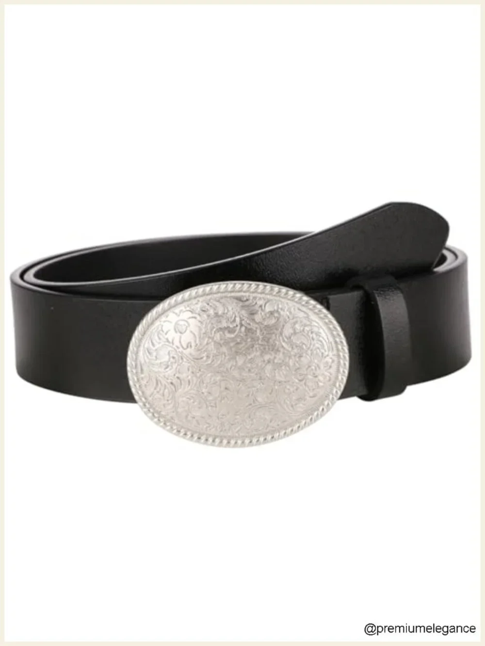 Genuine Leather Western Belt with Interchangeable Silver/Gold Buckles Punk Y2K